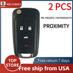 2010-2021 Chevrolet / 4-Button Flip Key / PN: 5921872 / OHT05918179 / HU100 / PEPS